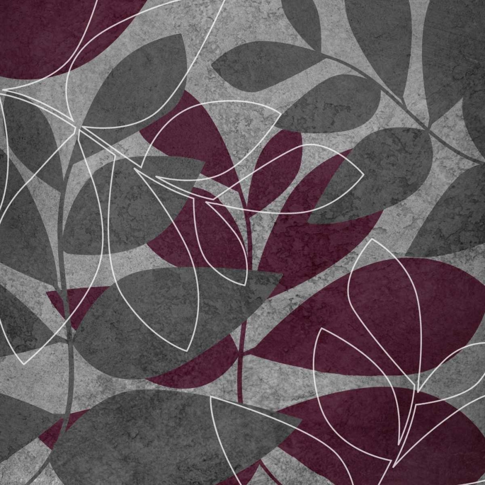 Gray and Purple Leaves I art print by Kristin Emery for $57.95 CAD