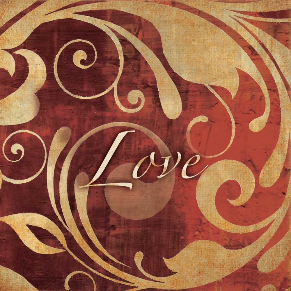 Red and Gold Love art print by Kristin Emery for $57.95 CAD