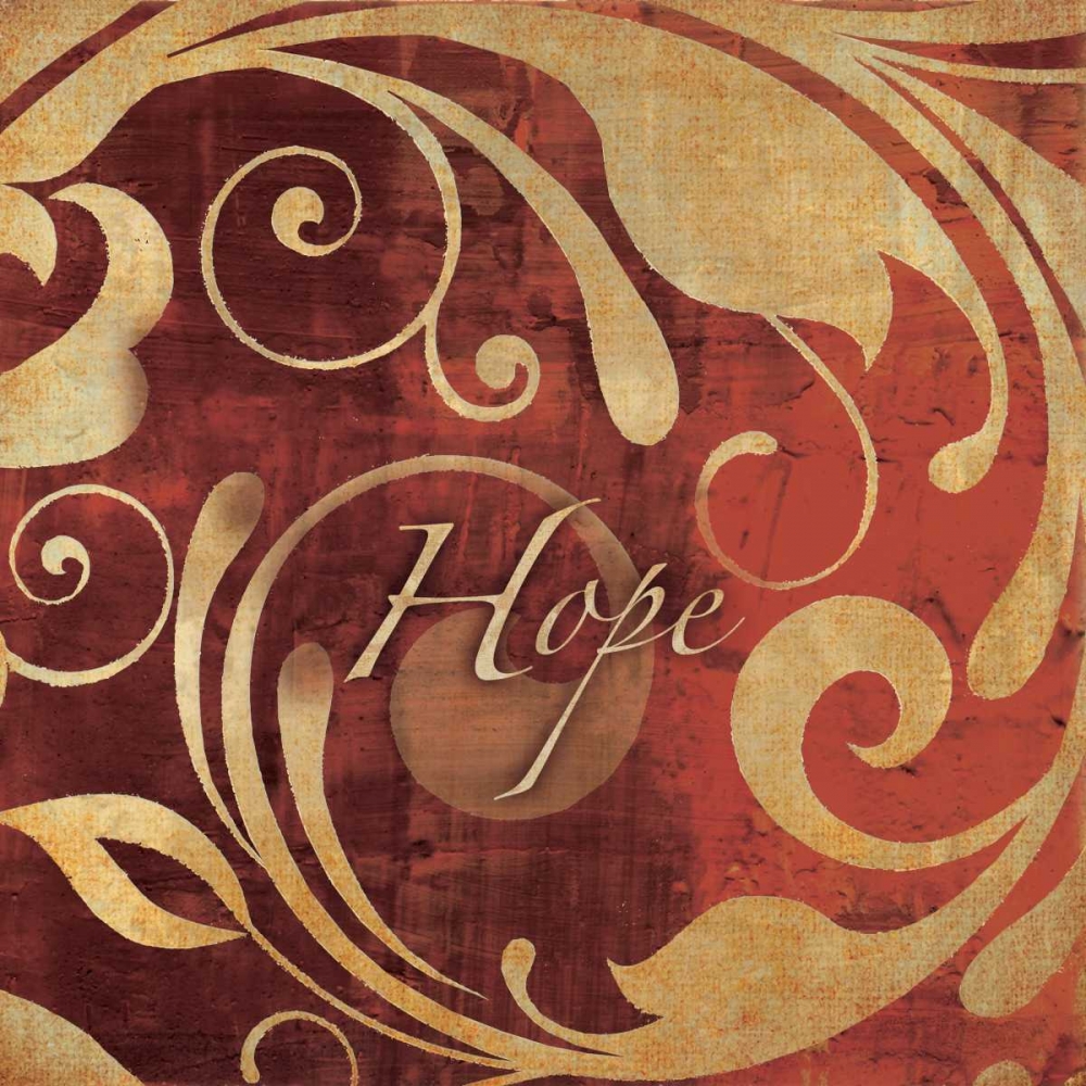 Red and Gold Hope art print by Kristin Emery for $57.95 CAD