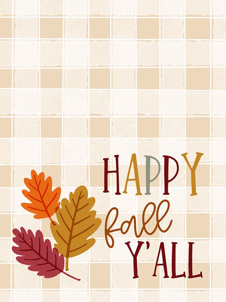 Happy Fall Yall art print by Katie Griggs for $57.95 CAD
