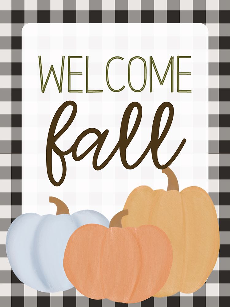 Welcome Fall Plaid art print by Katie Griggs for $57.95 CAD