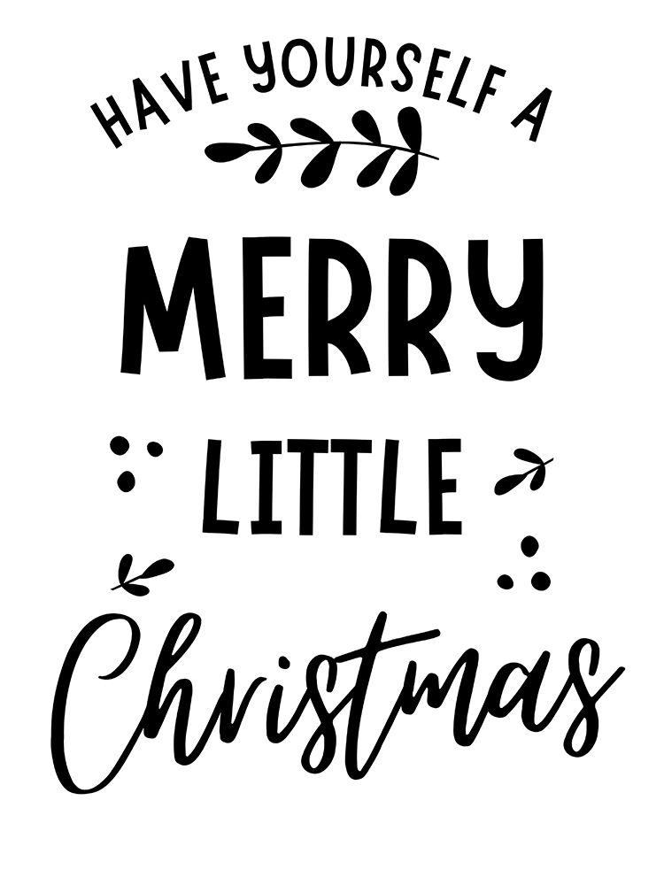 Merry Little Christmas White art print by Katie Griggs for $57.95 CAD