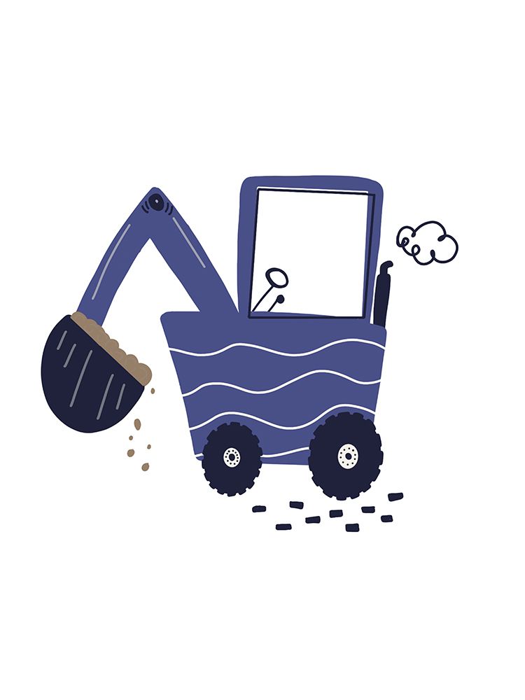Excavator art print by Katie Griggs for $57.95 CAD