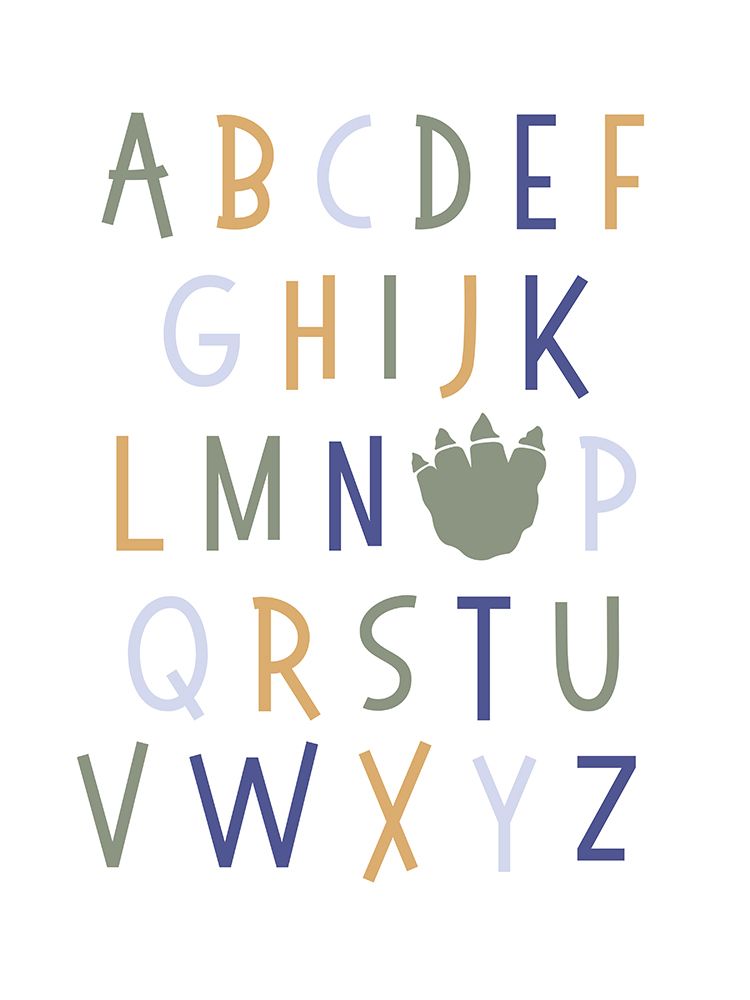 Dino ABC art print by Katie Griggs for $57.95 CAD