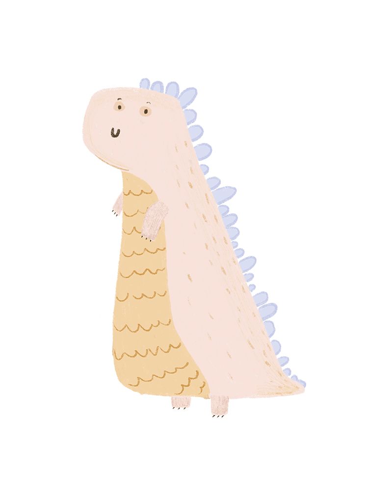 Pink Dino art print by Katie Griggs for $57.95 CAD