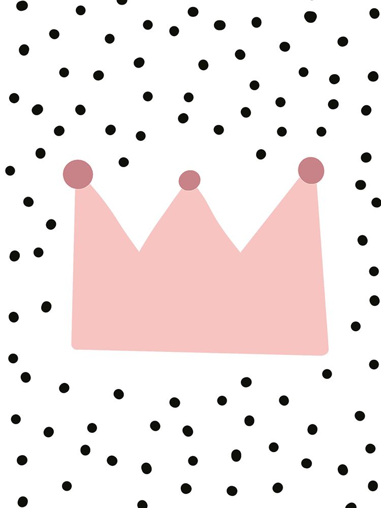 Pink Crown with Dots art print by Katie Griggs for $57.95 CAD