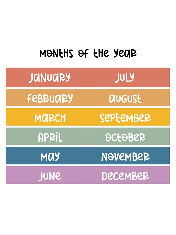 Months Of The Year art print by Katie Griggs for $57.95 CAD