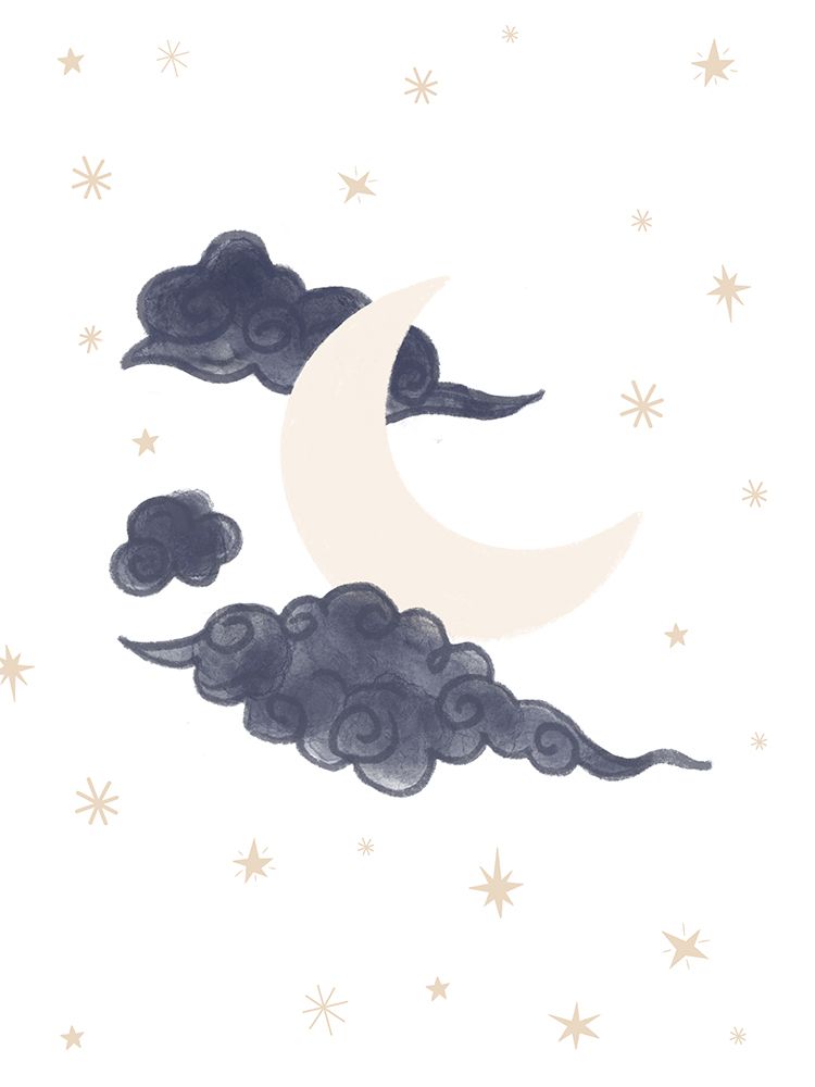 Moon Stars art print by Katie Griggs for $57.95 CAD