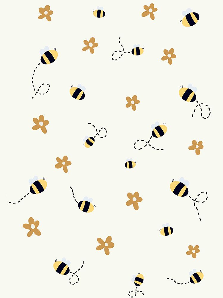 Bee Pattern art print by Katie Griggs for $57.95 CAD