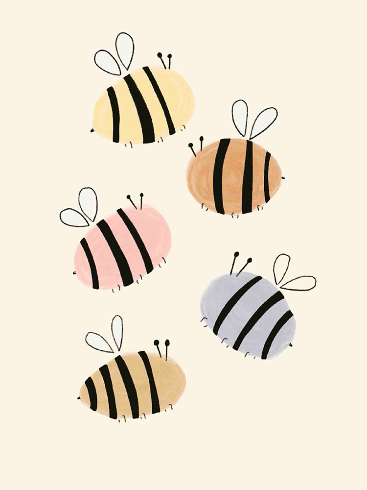 Watercolor Bees art print by Katie Griggs for $57.95 CAD