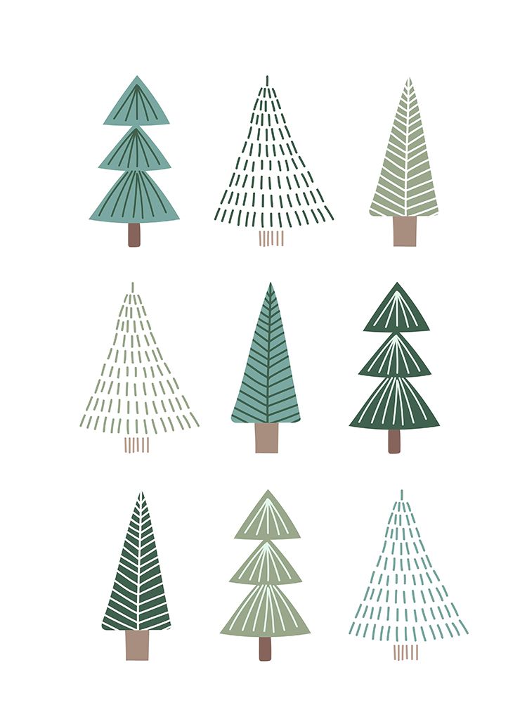 Christmas Trees Green art print by Katie Griggs for $57.95 CAD