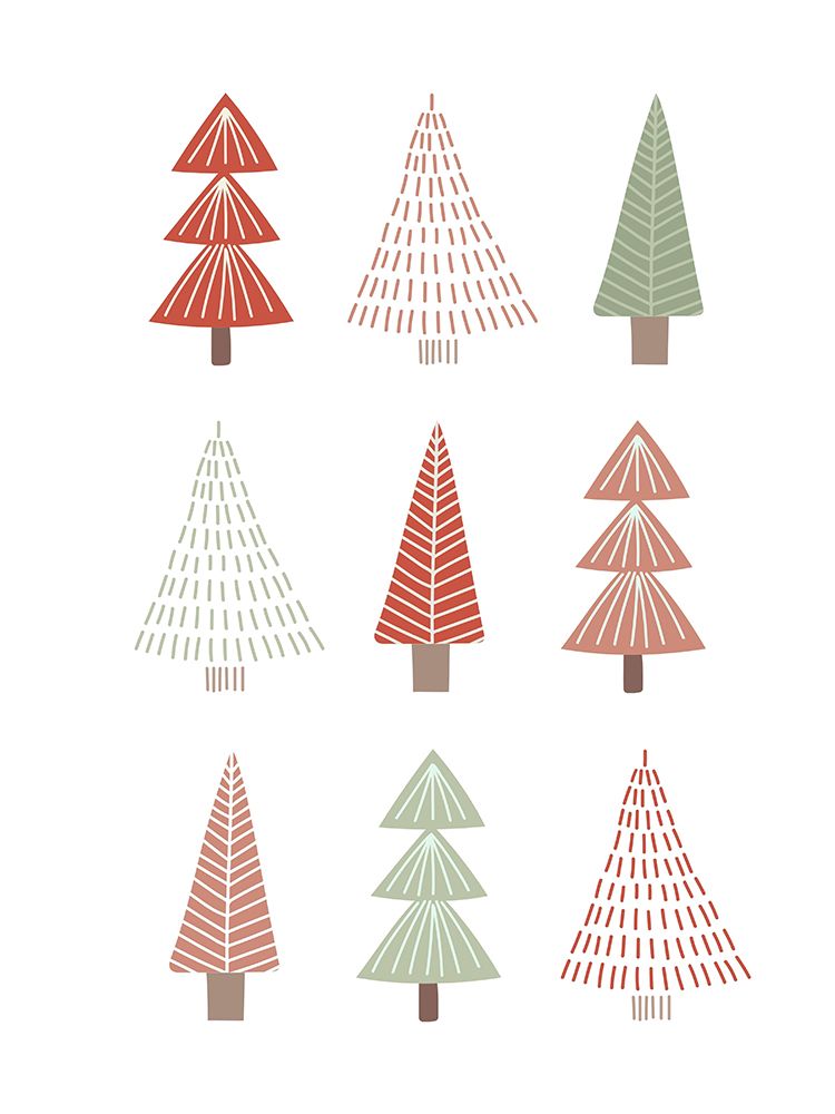 Christmas Trees Red art print by Katie Griggs for $57.95 CAD