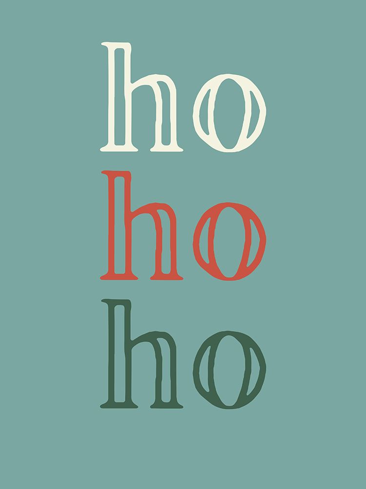 Ho Ho Ho Blue art print by Katie Griggs for $57.95 CAD