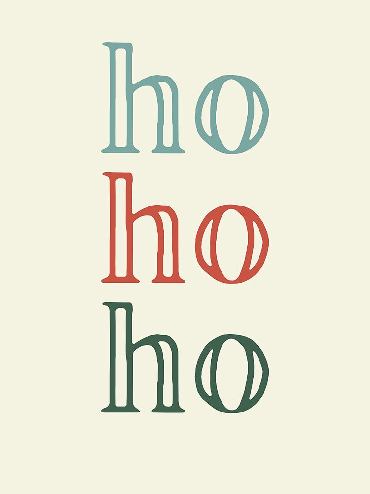 Ho Ho Ho White art print by Katie Griggs for $57.95 CAD