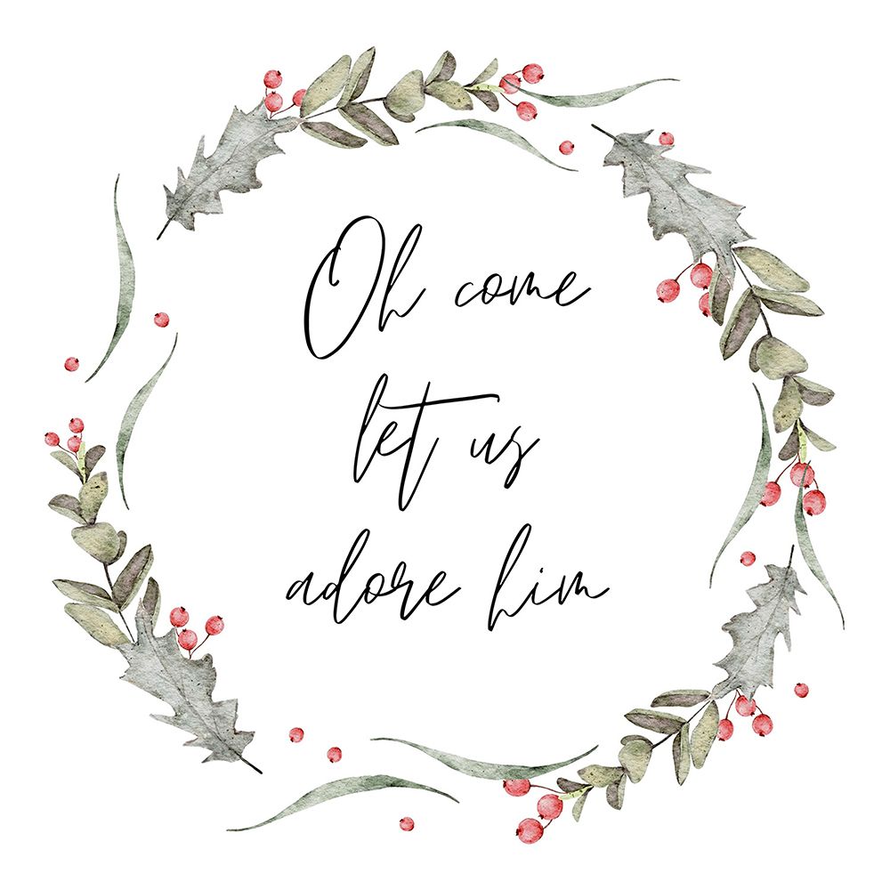 Oh Come Let Us Adore Him art print by Katie Griggs for $57.95 CAD