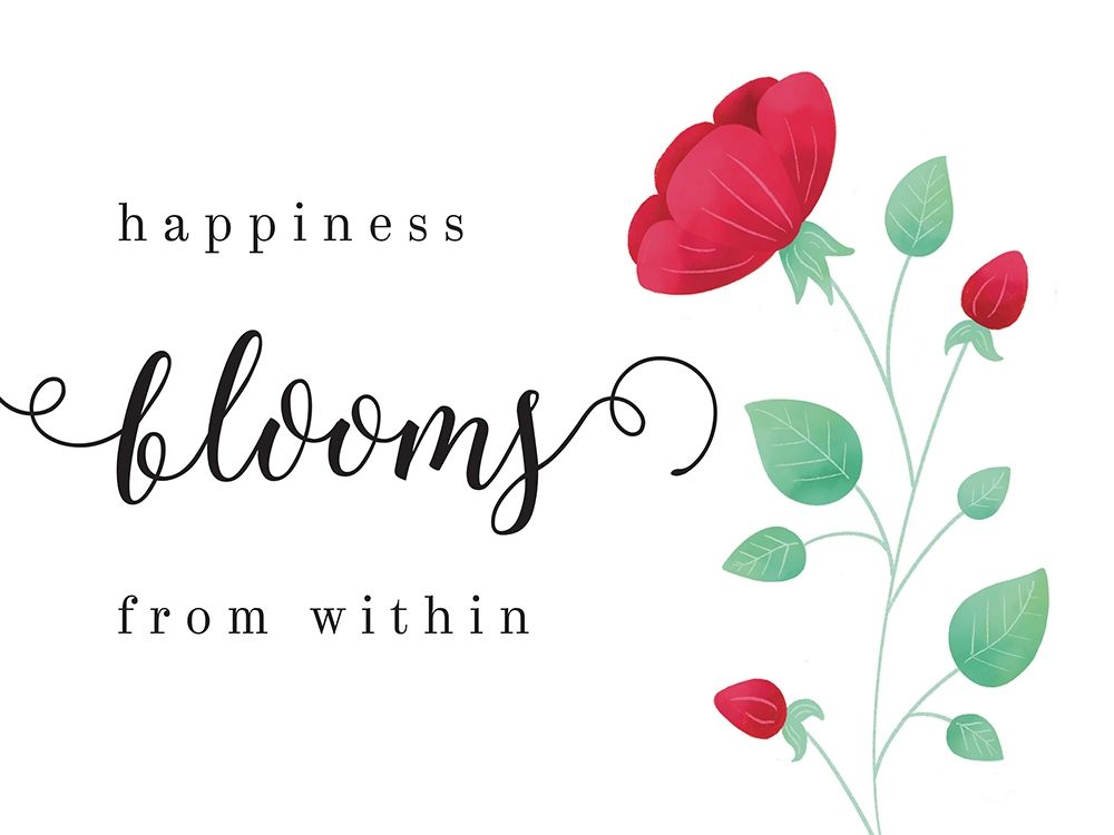 Happiness Blooms From Within art print by Leslie McFarland for $57.95 CAD