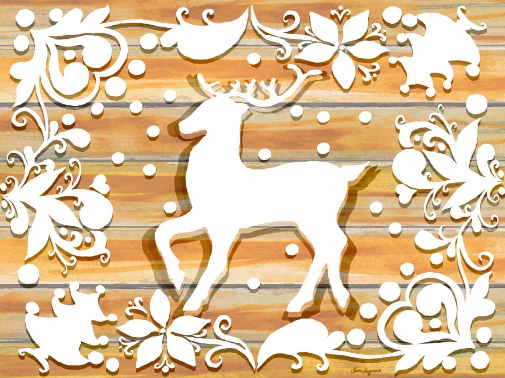 Holiday Deer art print by Laurie Korsgaden for $57.95 CAD