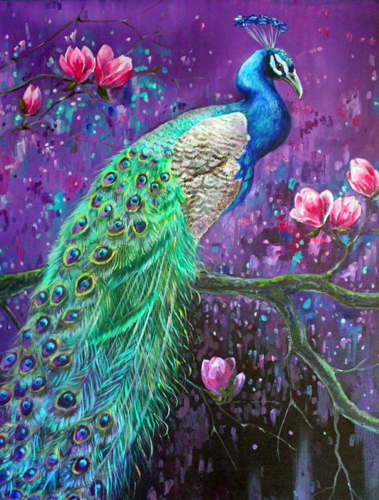 Botanical Peacock 1 art print by Lisa Colberg for $57.95 CAD