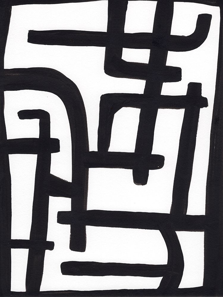 BW Abstract 1 art print by Leah Noel Art for $57.95 CAD