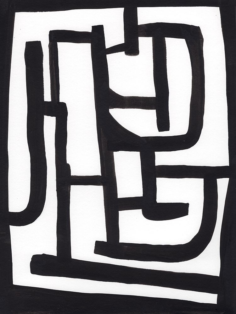 BW Abstract 2 art print by Leah Noel Art for $57.95 CAD