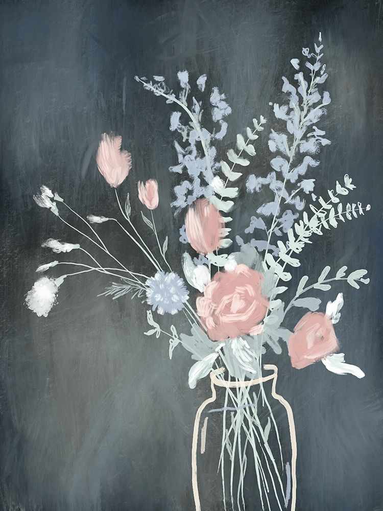 Black Flower Vase 1 art print by Leah Noel Art for $57.95 CAD