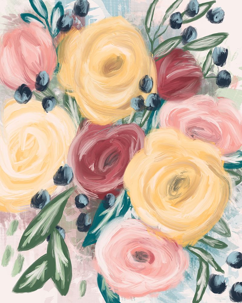 Bright Florals 2 art print by Leah Noel Art for $57.95 CAD