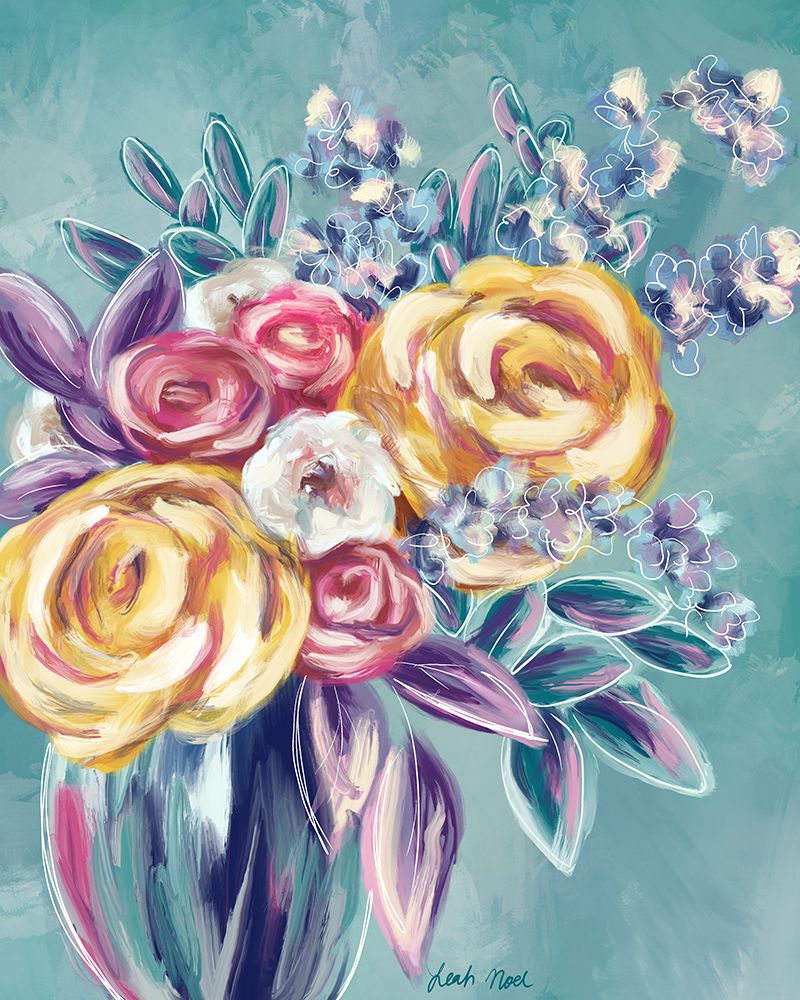 Blooming With Color art print by Leah Noel Art for $57.95 CAD