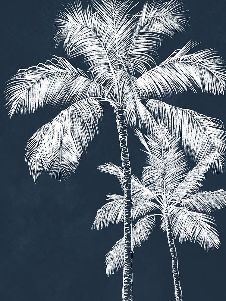 Blue Palm 2 art print by Leah Noel Art for $57.95 CAD