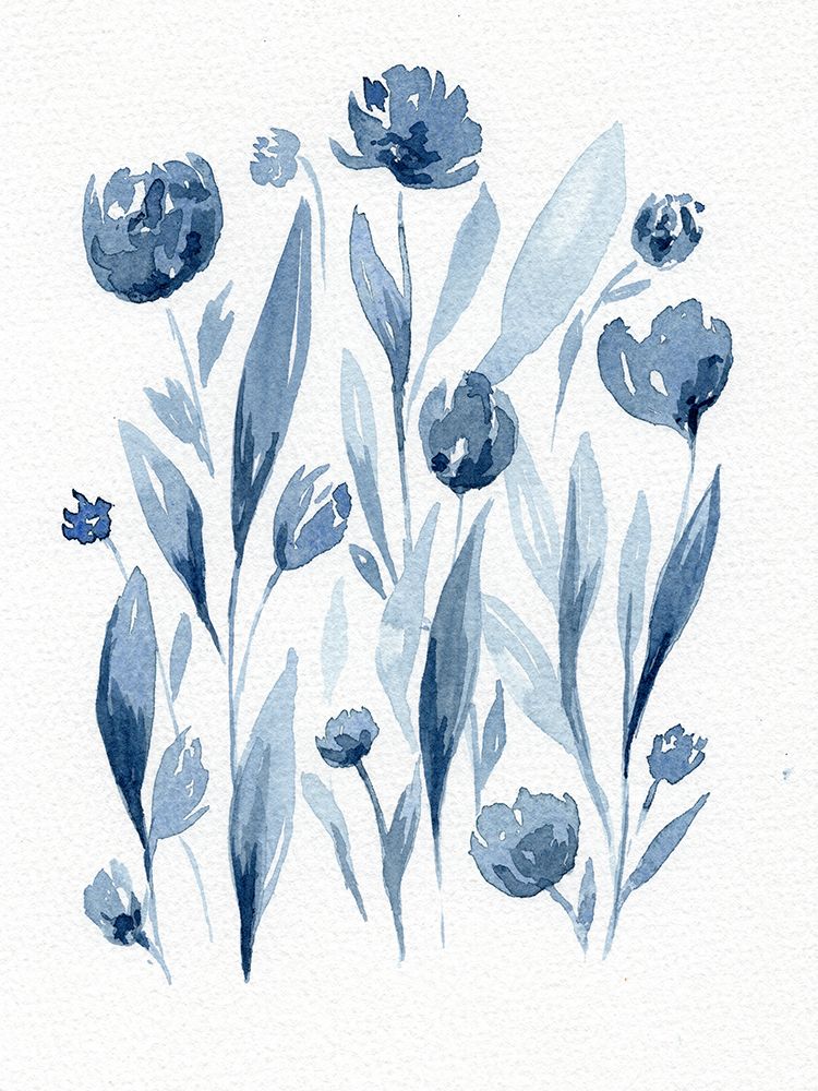 Watercolor Blue 2 art print by Leah Noel Art for $57.95 CAD