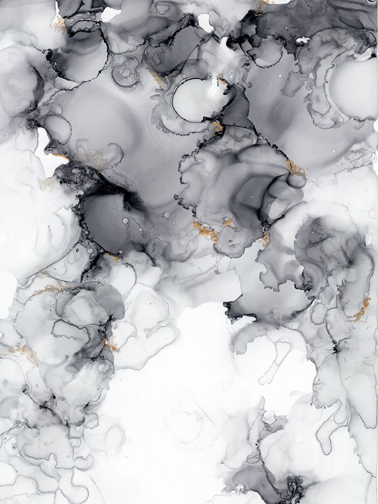 Alcohol Ink Black And White 1 art print by Leah Noel Art for $57.95 CAD