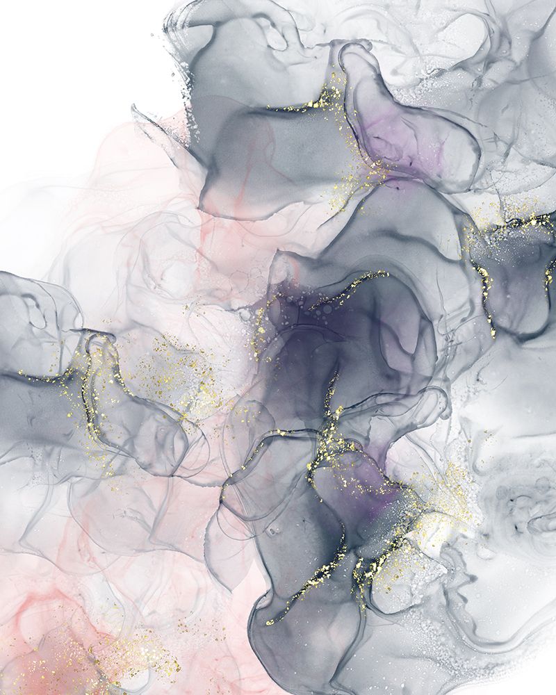 Alcohol Ink Pink And Grey 1 art print by Leah Noel Art for $57.95 CAD