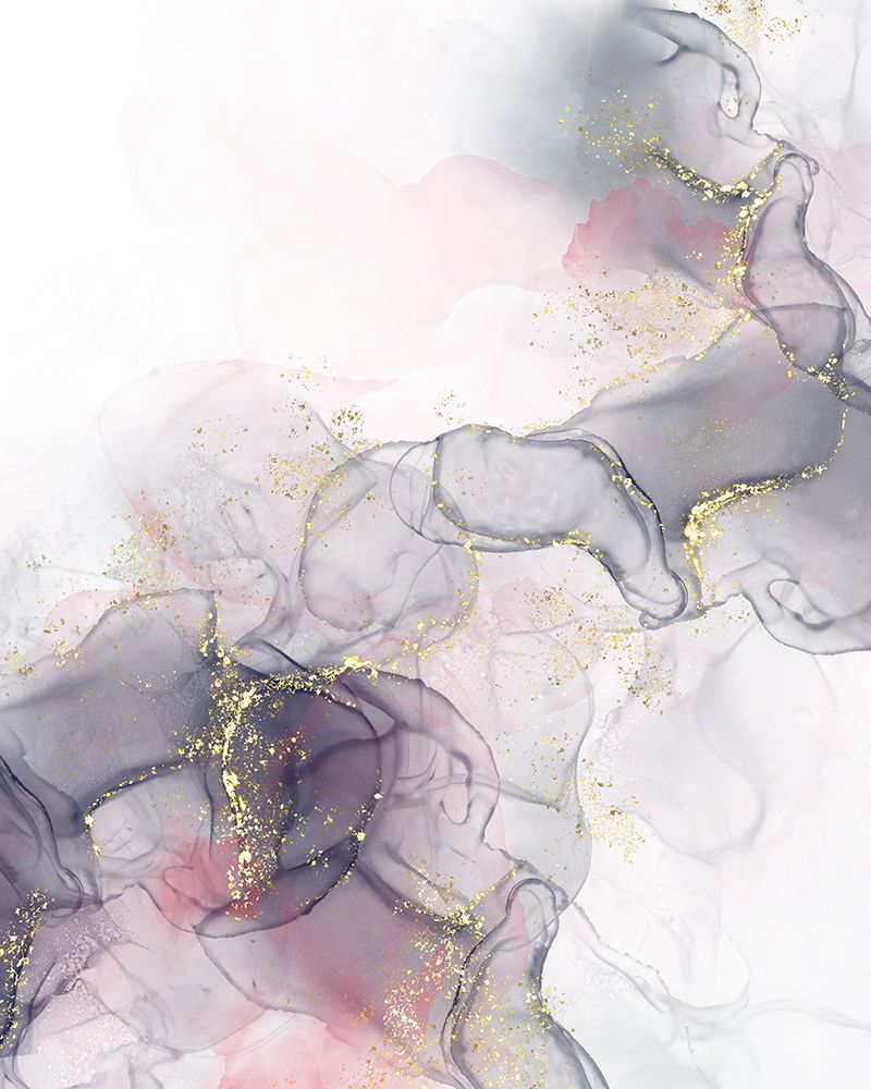 Alcohol Ink Pink And Grey 2 art print by Leah Noel Art for $57.95 CAD