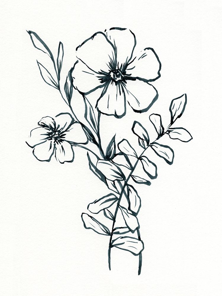 Ink Bouquet 3 art print by Leah Noel Art for $57.95 CAD