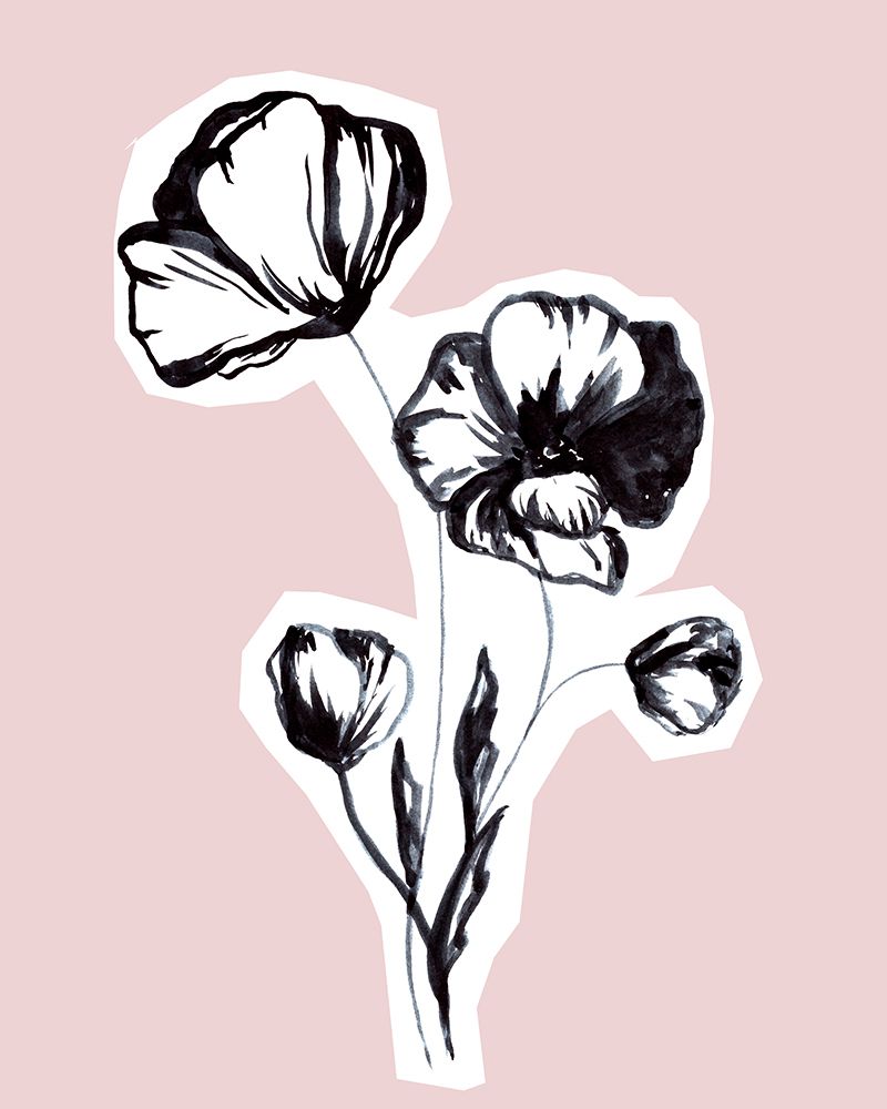 Ink Poppies 2 art print by Leah Noel Art for $57.95 CAD