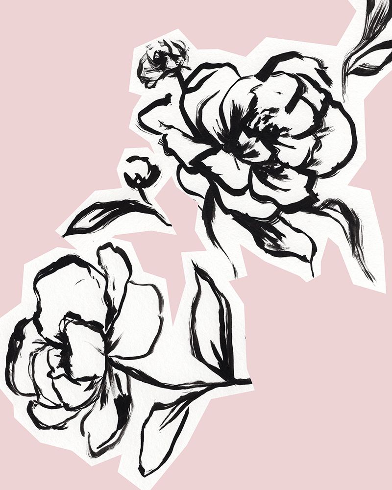 Ink Poppies Silhouette 5 art print by Leah Noel Art for $57.95 CAD