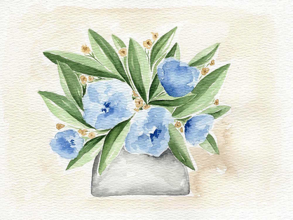 Sweet And Blue And Creamy 2 art print by Leah Noel Art for $57.95 CAD