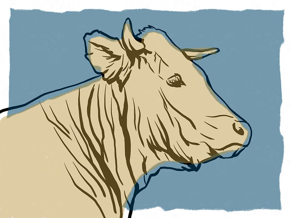 Cow Sketch art print by Leah Noel Art for $57.95 CAD