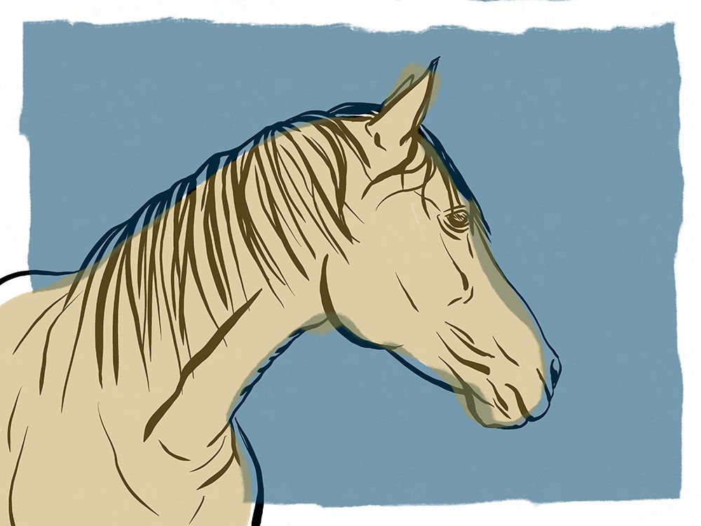 Horse Sketch art print by Leah Noel Art for $57.95 CAD