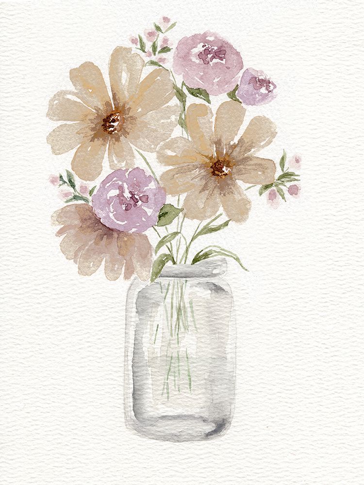 Mocha Mousse Bouquet 1 art print by Leah Noel Art for $57.95 CAD