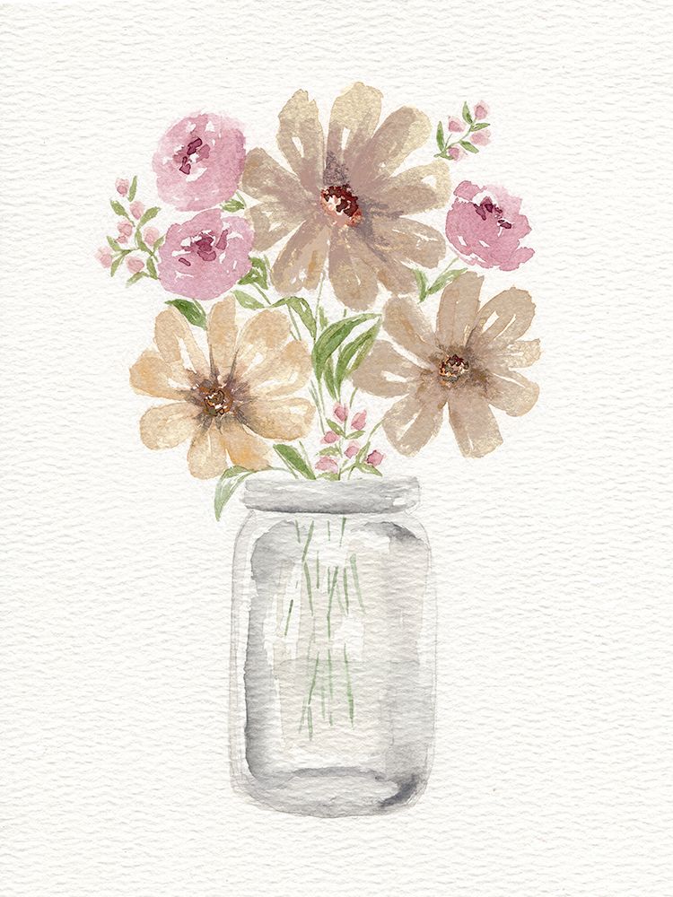 Mocha Mousse Bouquet 2 art print by Leah Noel Art for $57.95 CAD