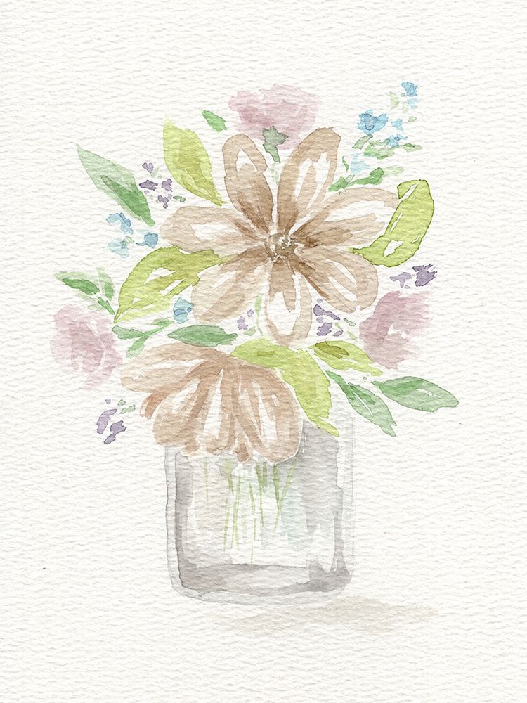 Garden Flowers 1 art print by Leah Noel Art for $57.95 CAD