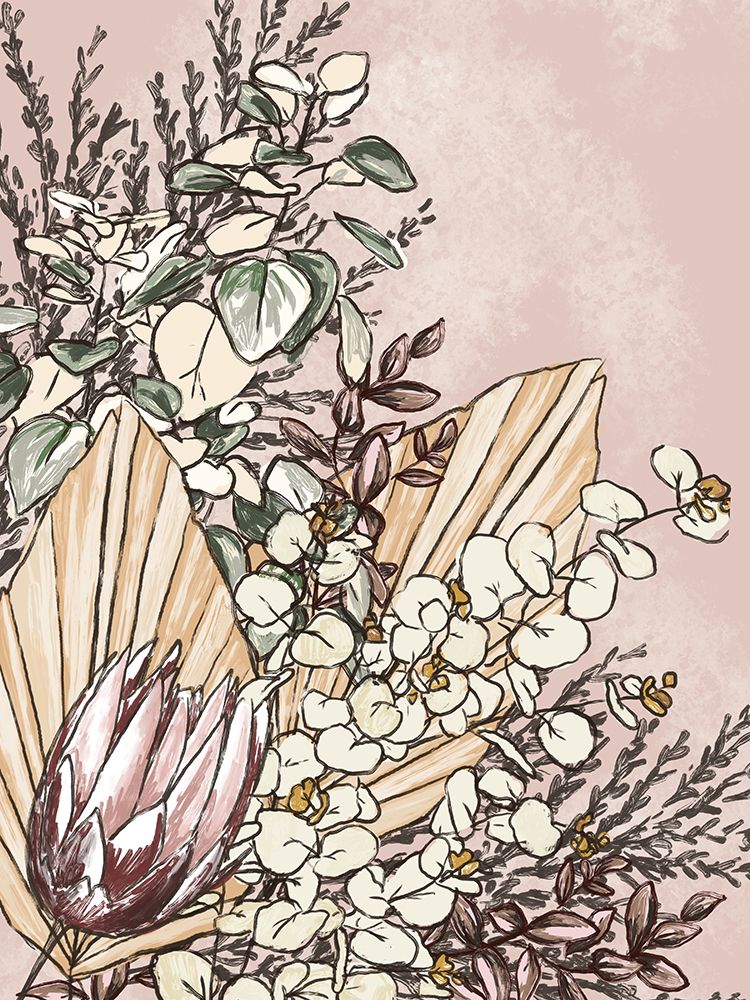 Boho Florals 1 art print by Leah Noel Art for $57.95 CAD