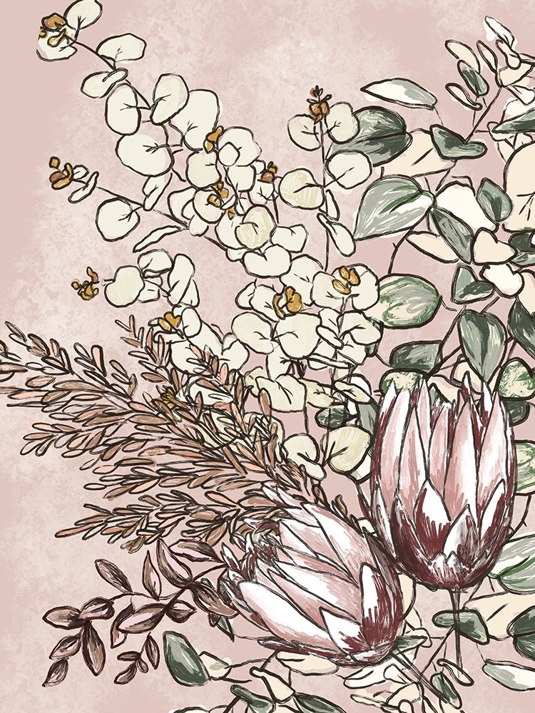 Boho Florals 2 art print by Leah Noel Art for $57.95 CAD