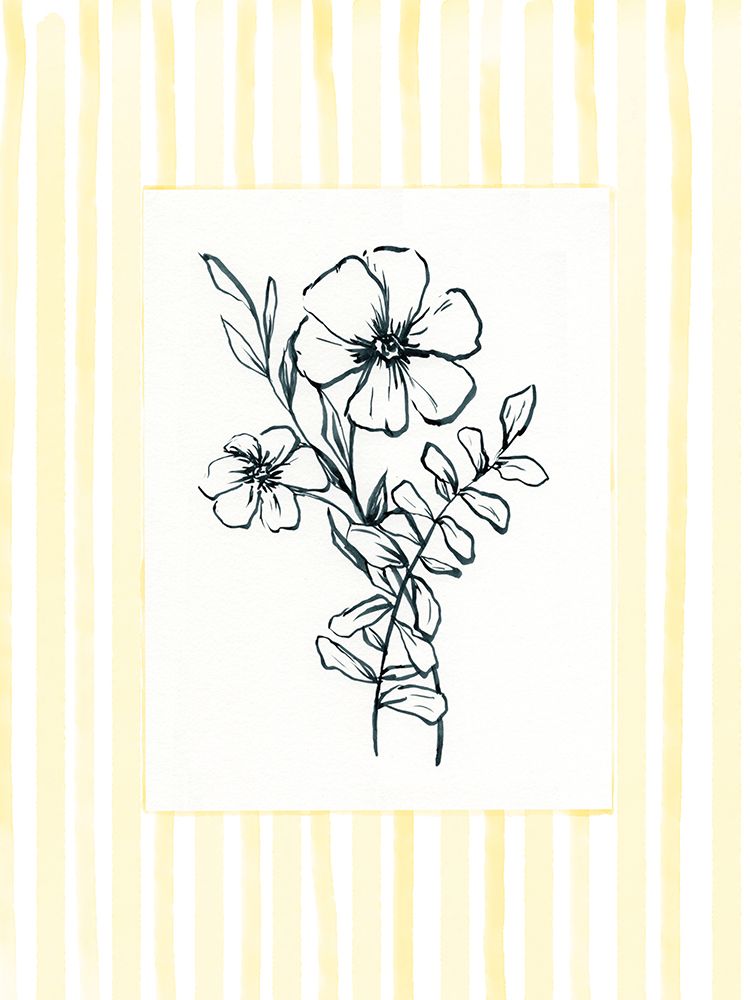 Blue Flowers On Blue art print by Leah Noel Art for $57.95 CAD