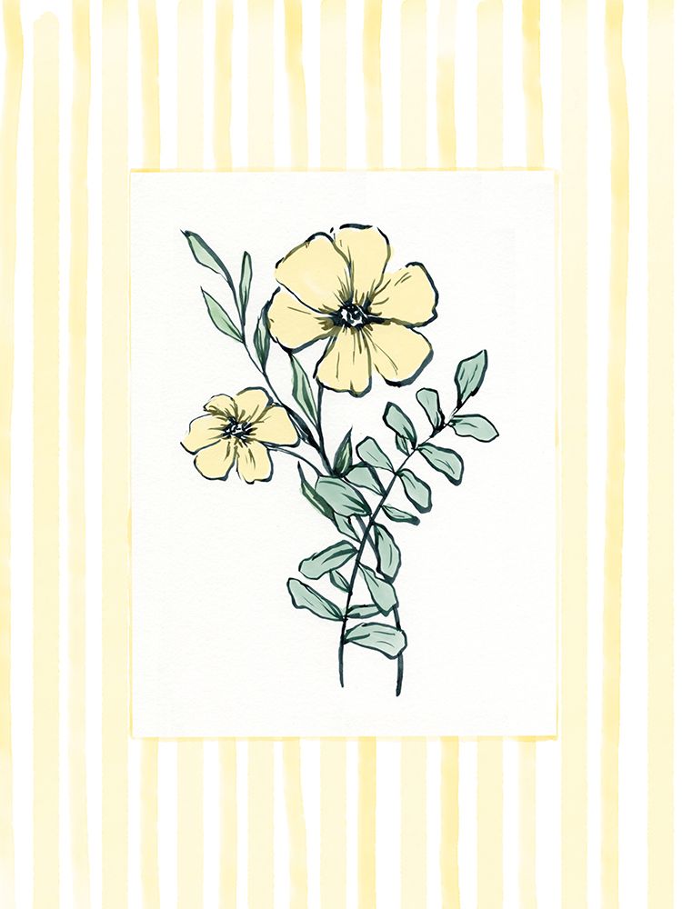 Yellow Flowers On Yellow art print by Leah Noel Art for $57.95 CAD