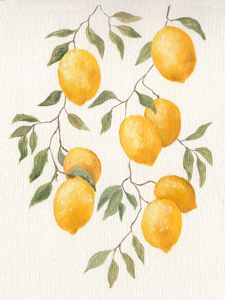 Lemons On Paper 1 art print by Leah Noel Art for $57.95 CAD