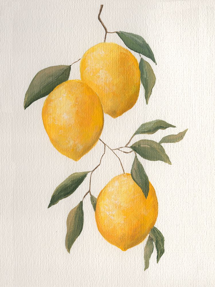 Lemons On Paper 2 art print by Leah Noel Art for $57.95 CAD