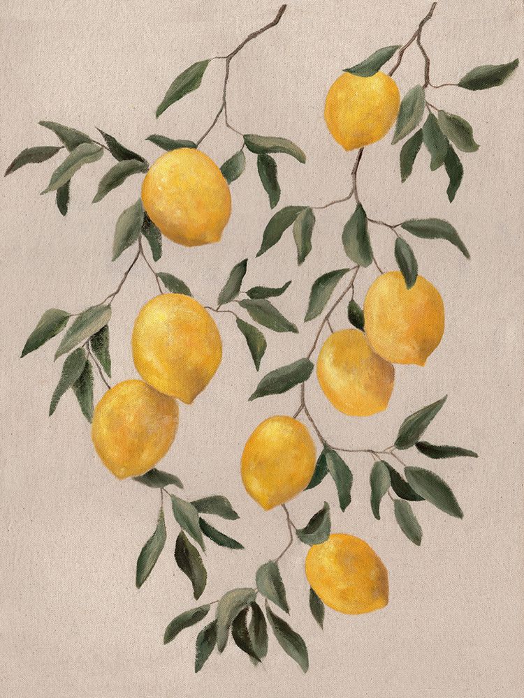 Lemons On Canvas art print by Leah Noel Art for $57.95 CAD