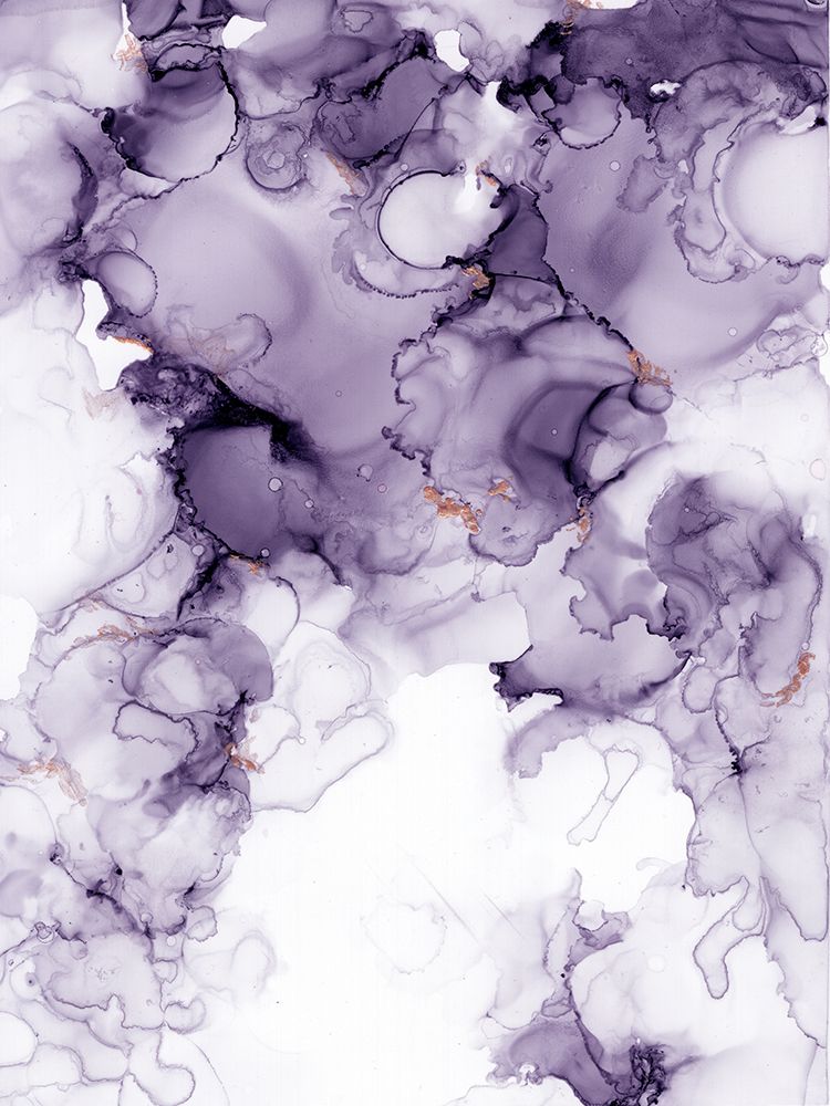 Alcohol Ink Purple And White 1 art print by Leah Noel Art for $57.95 CAD