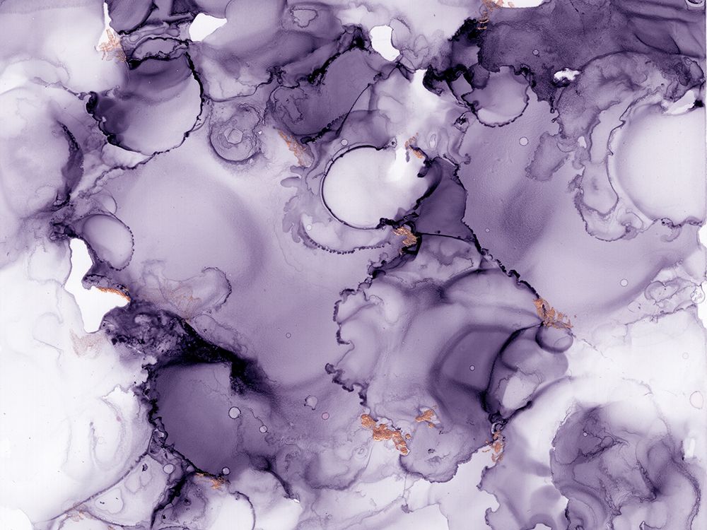 Alcohol Ink Purple And White 2 art print by Leah Noel Art for $57.95 CAD